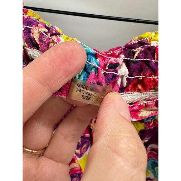 Alice + Olivia Shorts Silk Multicolor Floral Print Pull On Shorts Size Small - Picture 4 of 4